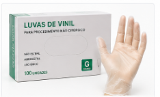 Luvas de Vinil para Procedimento Não Cirúrgico